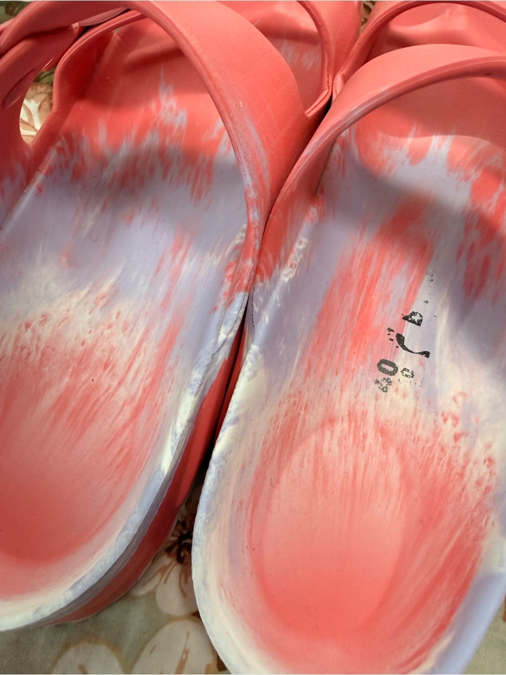 Birkenstock Coral Pink Double-Strap EVA Sandals - Picture 4 of 5